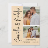 Moderne handtekening save the date (Voorkant)