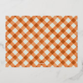 Moderne handtekening script Happy Thanksgiving Fot Folie Feestdagenkaart (Achterkant)