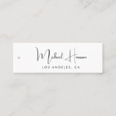 Moderne handtekening script QR-code hanglabel Mini Visitekaartje (Voorkant)