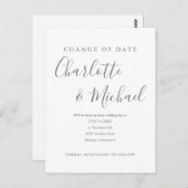 Moderne handtekening Uitgesteld datum wijzigen Briefkaart (Voorkant / Achterkant)