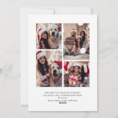 Moderne handtekening | Zwart-wit Multi Foto Feestdagenkaart (Achterkant)