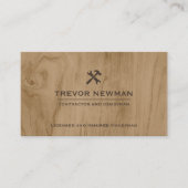 Moderne handyman Carpenter Tools Wood Visitekaartje (Voorkant)