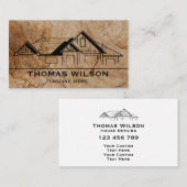 Moderne handyman Carpenter Tools Wood Visitekaartje (Voorkant / Achterkant)