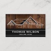 Moderne handyman Carpenter Tools Wood Visitekaartje (Voorkant)