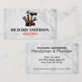 Moderne Handyman Tools Home Improvement Service Visitekaartje (Voorkant / Achterkant)