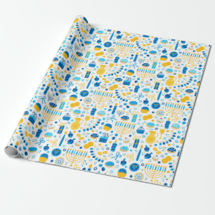 Moderne Hanukkah-cadeauverpakkings papier