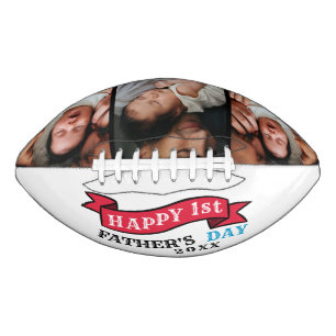 Moderne Happy 1st Fathers Day Photo Collage American Football