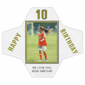 Moderne Happy Birthday Custom Photo Voetbal (Enkel)