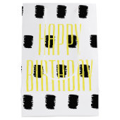 Moderne Happy Birthday Gift Bag Medium Cadeauzakje (Achterkant)