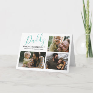 Moderne Happy Fathers Day Photo Collage Kaart