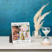Moderne Happy First Vaderdag 4 Photo Collage Fotoplaat (Insitu)