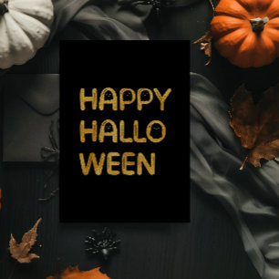 Moderne Happy Halloween Foliekaart Folie Feestdagenkaart
