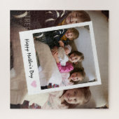Moderne Happy Moederdag Custom Family Foto Legpuzzel (Horizontaal)