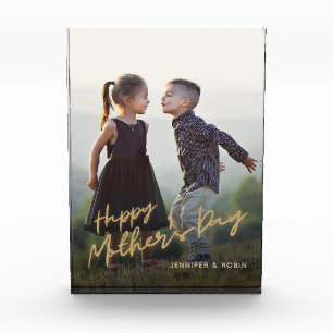 Moderne Happy Mothers Day Custom Photo Block Fotoblokken