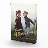 Moderne Happy Mothers Day Custom Photo Block Fotoblokken (Rechts)