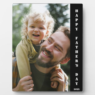 Moderne Happy Vaderdag Custom-fototekst schattig Fotoplaat