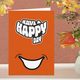 Moderne Happy (Verjaardag) Dag Tekst Gevouwen Wens Kaart