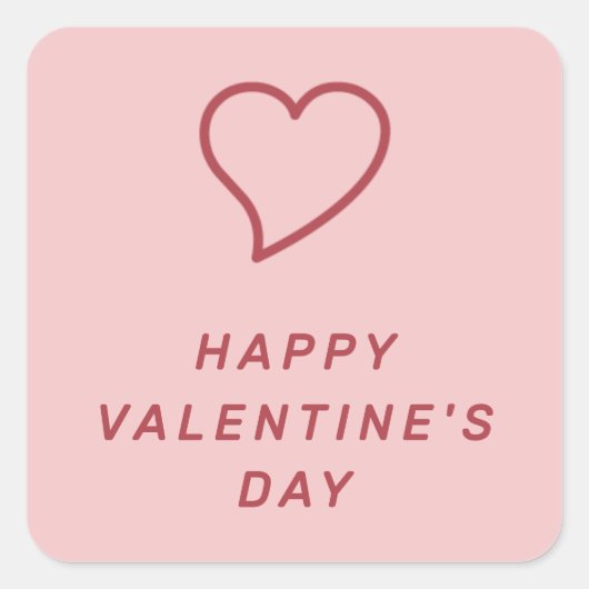 Moderne Hart-Icoon Sticker voor Valentijnsdag - Ro (Voorkant)