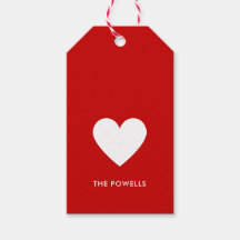 Moderne Hart Rode Witte Preppy Strepen Gepersonali