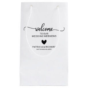 Moderne Hart Trouwgunstzak Minimalistisch Klein Cadeauzakje