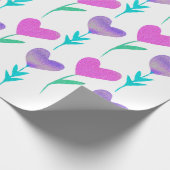 Moderne hartbloem Valentijnse Cadeaupapier (Hoek)