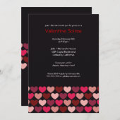 Moderne harten | Uitnodiging van de Valentijnse pa (Voorkant / Achterkant)