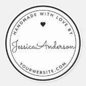 Moderne harthandeling gemaakt met Love Craft DIY-p Ronde Sticker (Voorkant)