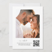 Moderne hartkalligrafie Foto QR Code Uitnodiging (Achterkant)