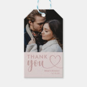 Moderne hartkunst Hartelijk dank voor uw kalligraf Cadeaulabel (Voorkant)