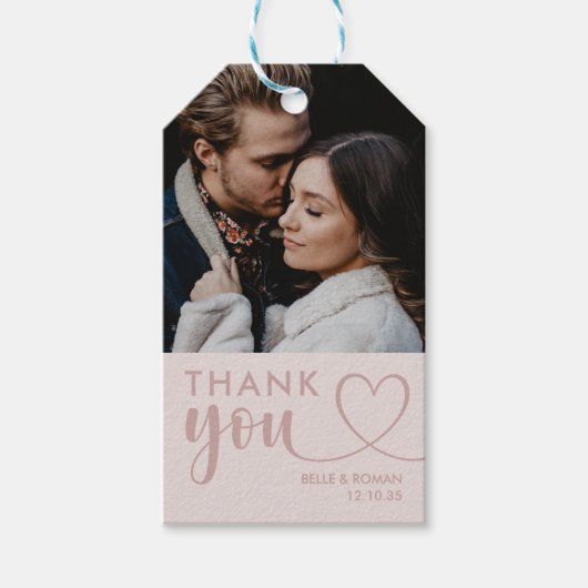 Moderne hartkunst Hartelijk dank voor uw kalligraf Cadeaulabel (Voorkant)