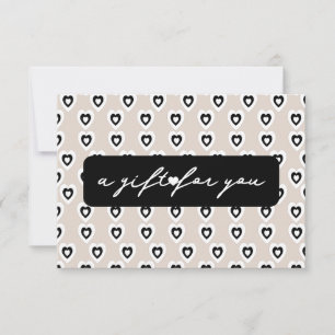 Moderne Hartpatroon Schoonheid Cadeaubonkaart Kaart