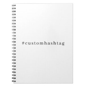 Moderne Hashtag Social Media Ontwerp Notitieboek
