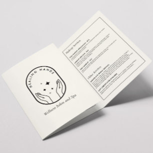 Moderne Healing Handen Massage, Wellness Brochure Drieluik Kaart