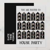 Moderne Heden daagse Huisfeest Kaart (Voorkant / Achterkant)