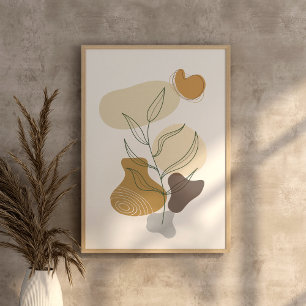 Moderne hedendaagse boho chique abstracte kunst Wa Poster
