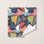 Moderne hedendaagse gouden lijnen kleurrijke drieh bad handdoek (Wasdoekje)