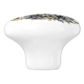 Moderne hedendaagse heks keramische knop (Zijkant)