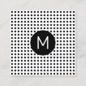 Moderne, hedendaagse Initiaal QR Code Professional Vierkante Visitekaartje (Voorkant)