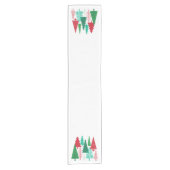 moderne hedendaagse kerstbomen korte tafelloper (Voorkant)