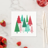 moderne hedendaagse kerstbomen servetten (Insitu)