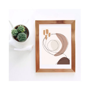 Moderne hedendaagse kunst in neutraal scharreltje poster