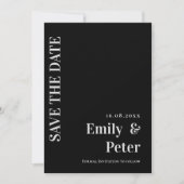 Moderne hedendaagse legante minimalistische bruilo save the date (Voorkant)