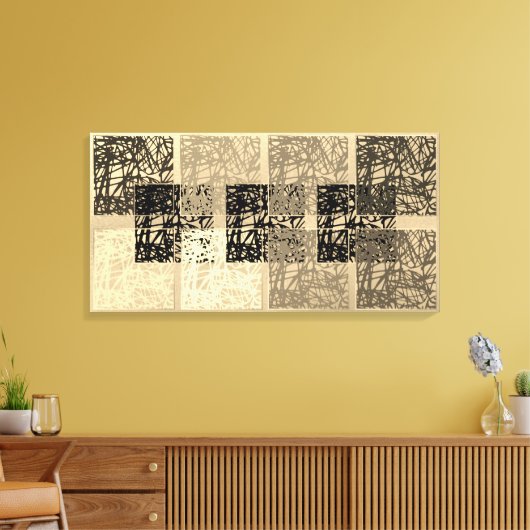 Moderne, hedendaagse, verrekte canvas afdrukken (Insitu (Woonkamer))