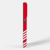 Moderne Hedendaagse Vet Rood Wit Strepen Custom Case-Mate iPhone Case (Achterkant / Rechts)