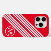 Moderne Hedendaagse Vet Rood Wit Strepen Custom Case-Mate iPhone Case (Achterkant (horizontaal))