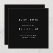 Moderne hedendaagse zwart-wit, behalve de datum kaart (Voorkant / Achterkant)