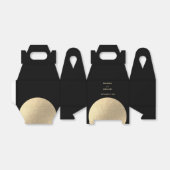 Moderne hedendaagse zwarte en gouden Abstracte bru Bedankdoosjes (Uitgevouwen)