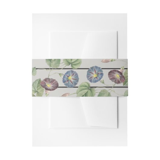 Moderne Heirloom Morning Glory Uitnodigingen Wikkel (Voorkant Voorbeeld)