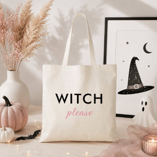 Moderne Heks Alsjeblieft Halloween Boodschappentas Tote Bag