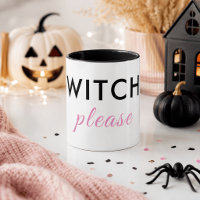 Moderne Heks Alsjeblieft Halloween Mok – Minimaal
